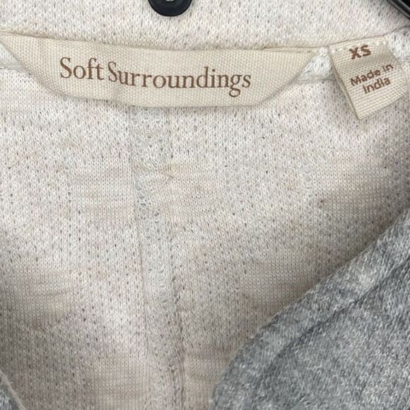 SOFT SURROUNDINGS Jackets Womens XS Gray Amarela Reversible Bubble-Knit Jacquard - Picture 7 of 8